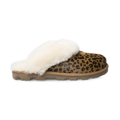UGG COQUETTE LEOPARD NATURAL COW HAIR 