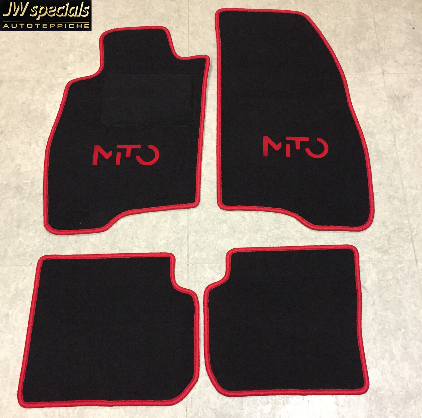 Autoteppich-Fußmatten Für Hyundai Tucson 2019-2020 - Lederoptik Schwarz-Rot