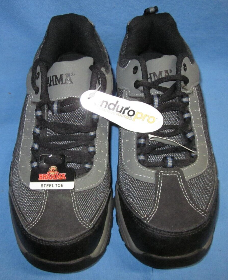 Brahma Steel Toe Work Shoe, with enduropro AntiFatigue Footbed, Size 9