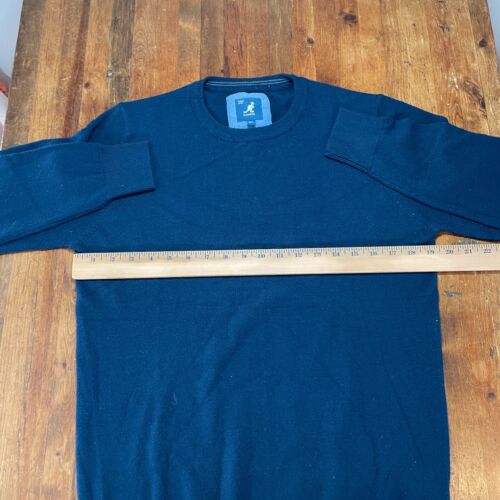 Kangol Sweater Mens Large Blue Pullover Casual Crew Neck Long Sleeve Knit - Picture 8 of 13