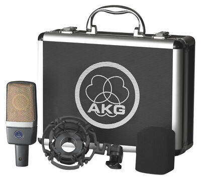 AKG C214 Studio Condenser Microphone Recording Mic+Mackie Big Knob