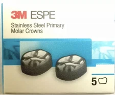3M ESPE DLL7 Lower Left 1st Primary Molar Stainless Steel Crown Form 5/box