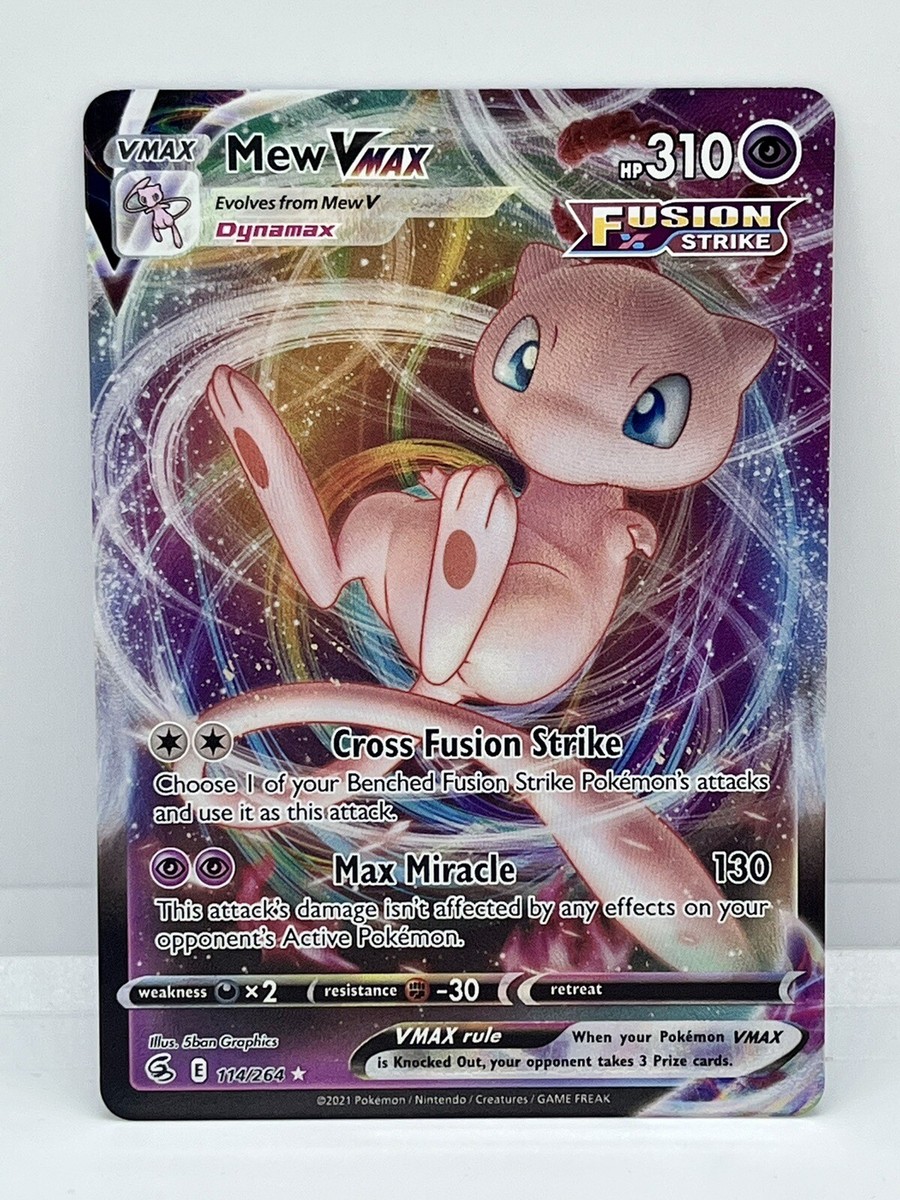 POKÉMON FUSION STRIKE MEW VMAX ULTRA RARE 114/264 UK