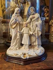 Italy Capodimonte Porcelain Bisque Holy Family St Joseph Mary Child Jesus Statue