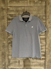 Banana Republic Slim Fit Pique Polo Shirt Blue Men  s Size M Good Condition   