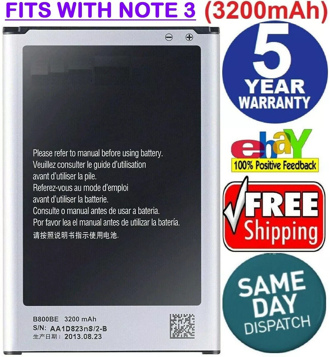 præmedicinering Moralsk uddannelse weekend Battery Fits With Note 3 B800BU B800BZ B800BC B800BE N9005 N9000 Samsung Galaxy | eBay præmedicinering Moralsk uddannelse weekend Battery Fits With Note 3 B800BU B800BZ B800BC B800BE N9005 N9000 Samsung Galaxy | eBay