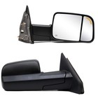 Pair Towing Mirrors for 02-08 Dodge Ram 1500 03-09 2500 3500 Power Heated FlipUp