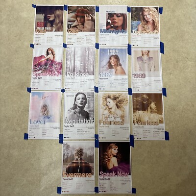 Lot Of 14   Taylor Swift Music Albums Poster Wall Art Canvas Poster Print   8x12