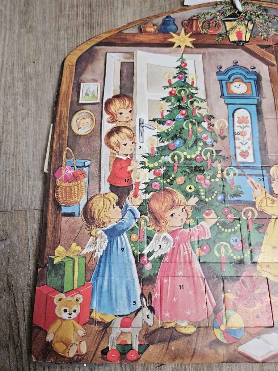 Vintage - German Advent Calendar - Mauxion - Christmas Tree and Santa -  Used | eBay