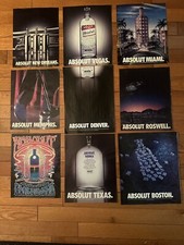 ABSOLUT 1990s Vintage Print Ads - Lot of 9 US...