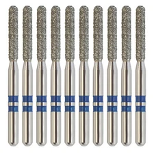 Zirconia Cutting Diamond Burs Dental Z881/014M Round End Cylinder FG Medium Grit