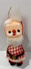 Vntg Santa Claus Made in Japan Christmas Ornaments Styrofoam 6" Red Nose Santa