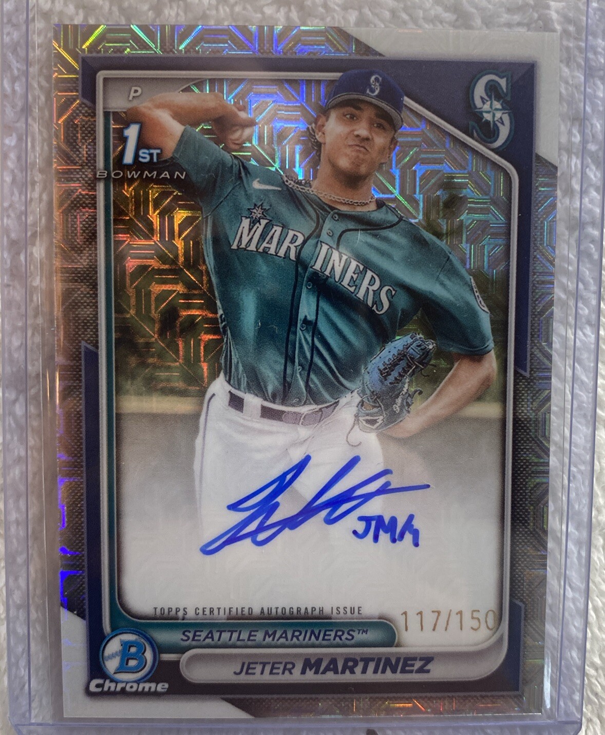 2024 Bowman Chrome  AUTO Jeter Martinez #CPA-JMZ Blue RayWave Refractor/150 (RC)