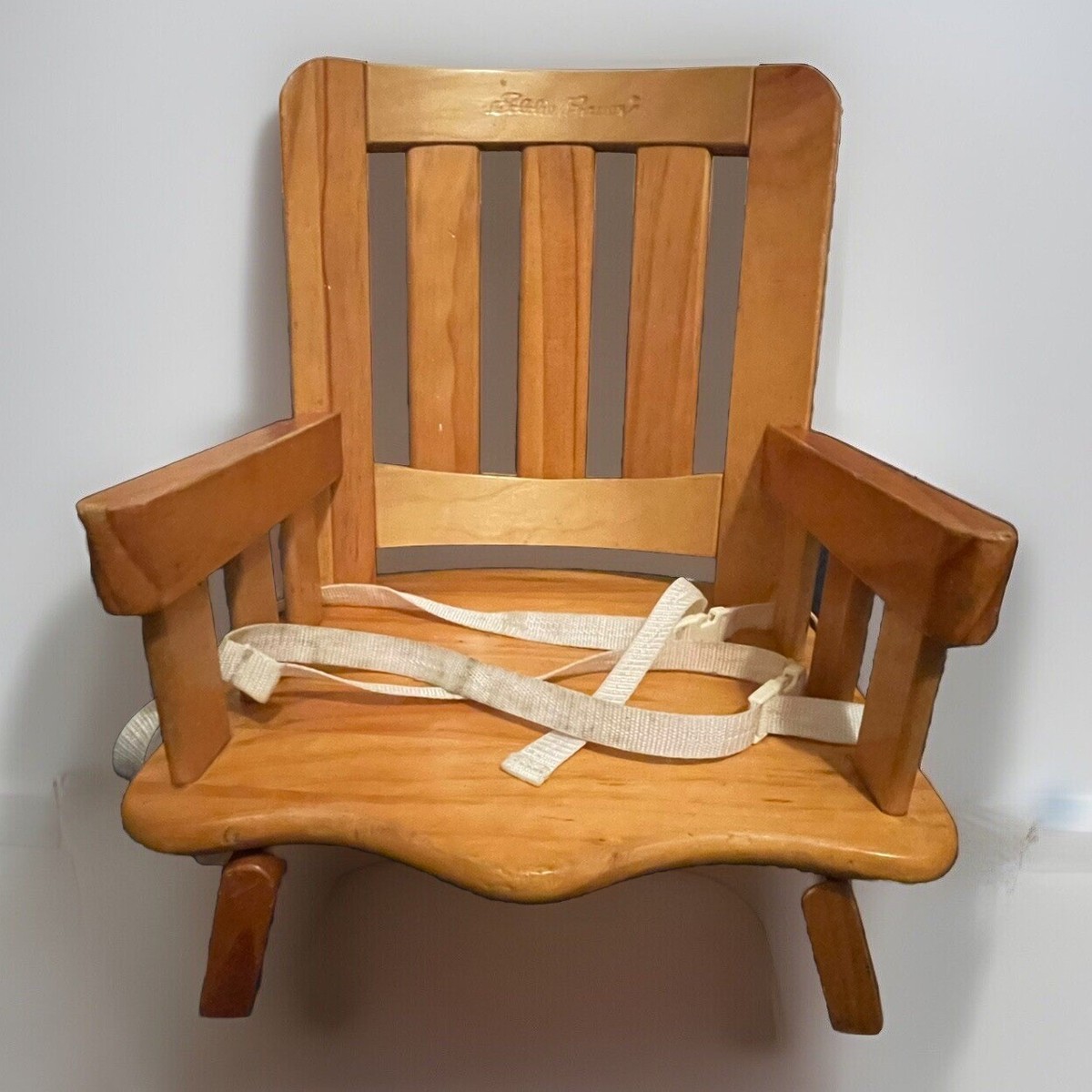 Vtg Eddie Bauer '03 Wooden Child's High Chair Booster Seat Dorel