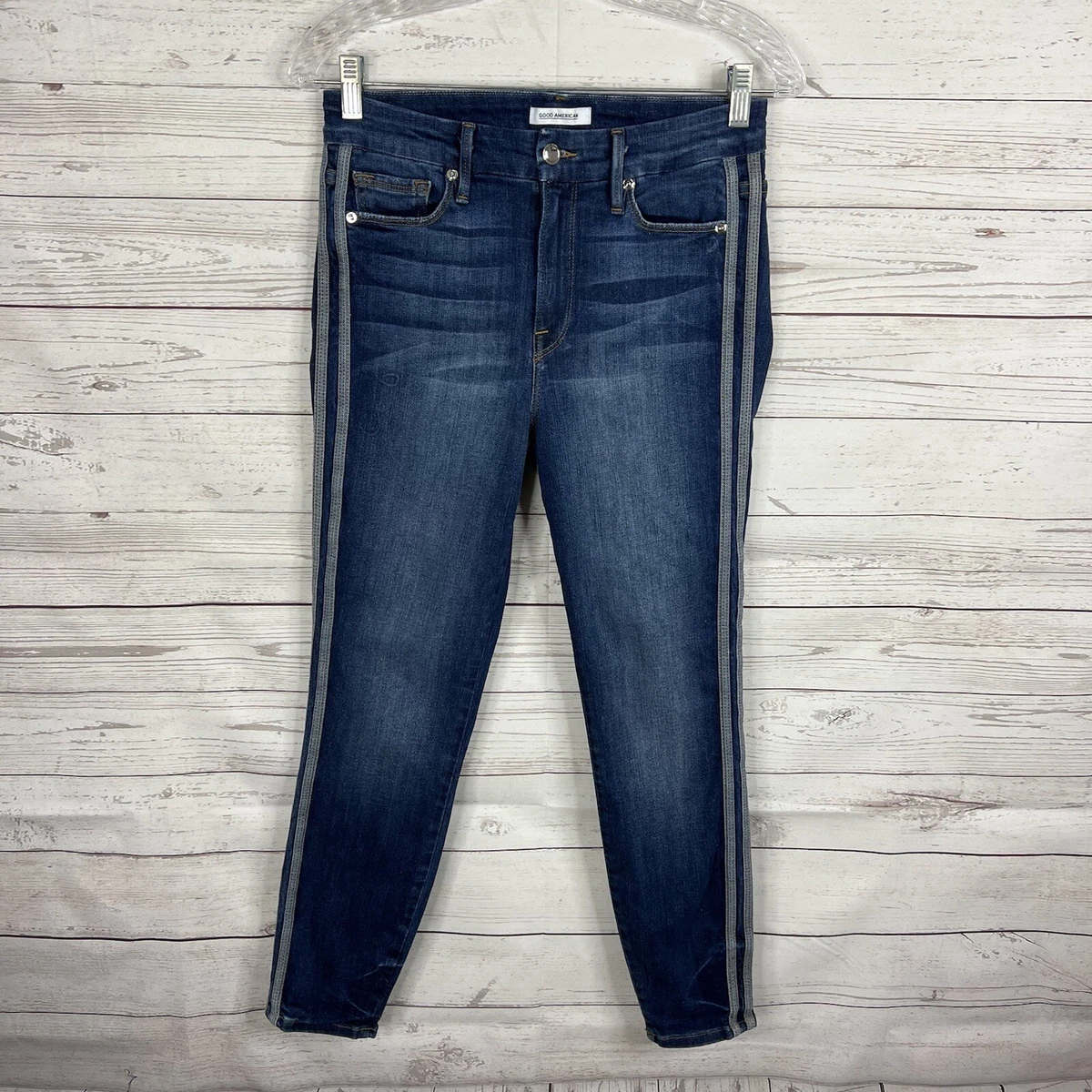 Good american striped jeans sale