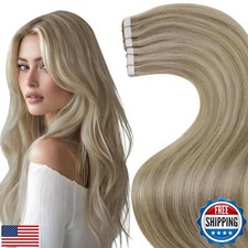 Hetto Tape in Hair Extensions Human Hair Invisible Tape ins Human Hair Extens