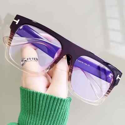 Oversize Anti blue ray Reading glasses Flat top Square Frames Reader 0~+6.00