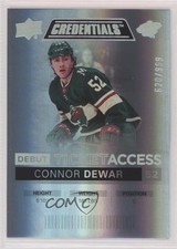 2021 Upper Deck Credentials Debut Ticket Access 620/999 Tier 1 Connor Dewar 0l0h