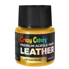 24K Gold Metallic Acrylic Leather Shoe Paint, 2 oz - Sneakers, Jackets, Bags