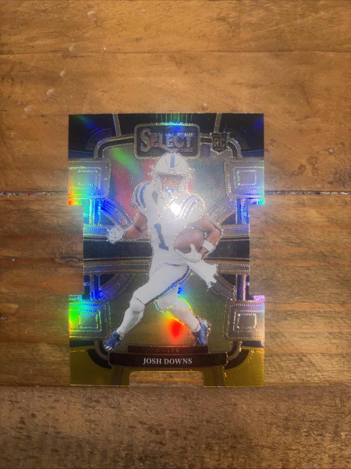 2023 Panini Select - Concourse Josh Downs #44 Black & Gold Prizm Die-Cut (RC)