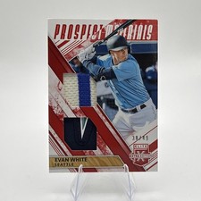 2019 Panini Elite Extra Edition - Prospect Materials Evan White #DPM-EW Red /49 