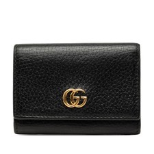 Gucci GG Marmont Trifold Compact Wallet Pre-Loved Small Wallets Black