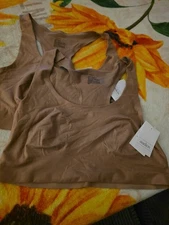 Auden So Soft Pull Over Wire Free Scoop Neck Bralette Muave Size L 2pack