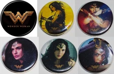 DC's Wonder Woman Movie Metal Button Assortment of 6 Ata-Boy YOU CHOOSE BUTTON
