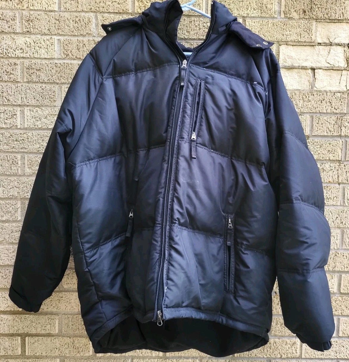 Old Navy Down Hooded Puffer Coat Mens XL Black