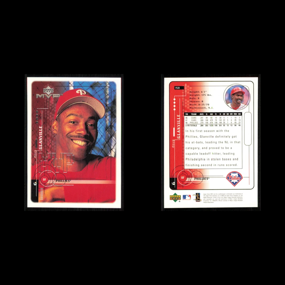 Doug Glanville #158 1999 Upper Deck MVP Philadelphia Phillies Baseball Card MLB - Image 3 of 3