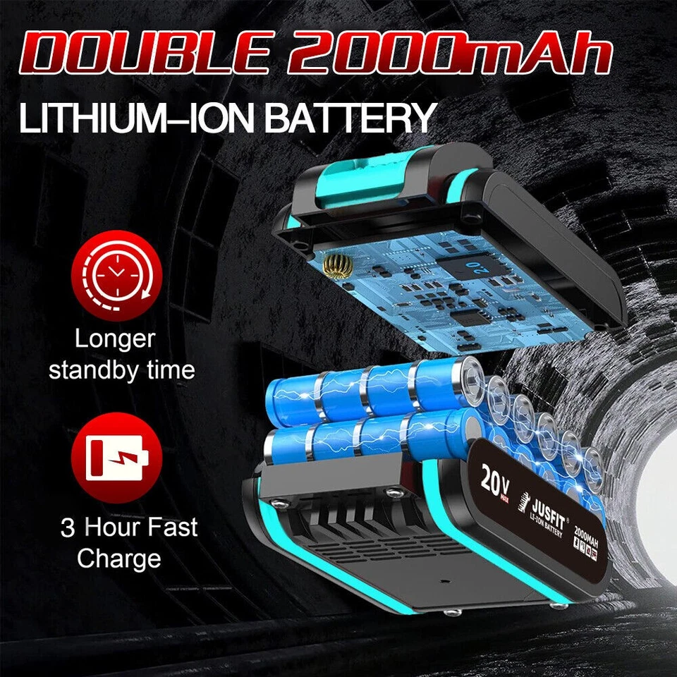 21V Starker Akku Bohr Schrauber Schraubendreher Bohrmaschine 2 Akku 1.2Ah Koffer - Bild 2 von 4