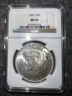 1923 S$1 Peace Silver Dollar NGC MS63 - Beauty!!