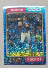 2023 Topps Heritage - Ezequiel Tovar #317 Chrome Blue Sparkle (RC)