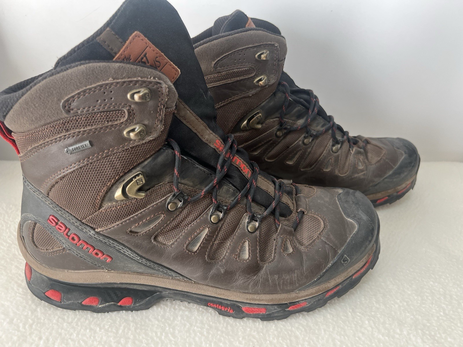 Stivali da lavoro Salomon Quest Origins Gtx escursionismo marrone rosso donna taglia 13 uomo taglia 12