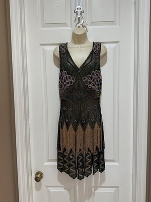 Unique Vintage 2 piece beaded mini dress SZ XXL Excellent preowned condition