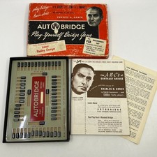 1950s Auto Bridge Play-Yourself Bridge Game PGB Set In Box w/Manual COMPLETE TI2