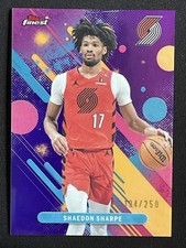 Shaedon Sharpe 2025-26 Topps Finest Common Purple Refractor Base /250 #70