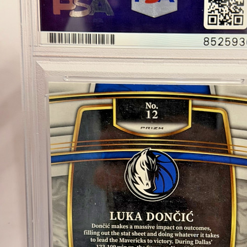 Luka Doncic Signed 2021 Select Orange Flash #12 PSA DNA Auto Grade 9 view 10