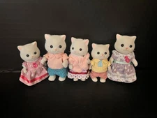 Calico Critters Persian Cat Family of 5