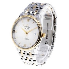 OMEGA DEVILLE PRESTIGE 424.20.37.20.02.001 37mm SS/YG Automatic Date #C1650