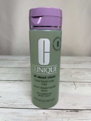 Clinique All About Clean Liquid Facial Soap Mild for Dry Combination Skin(6.7oz)