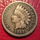 1863 INDIAN HEAD CENT  H-66