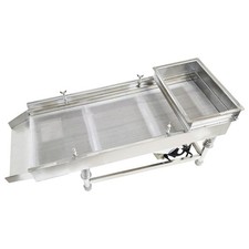110V Small Type Stainless Linear Vibrating Screen Single Layer 1.5mm Sieve 80W
