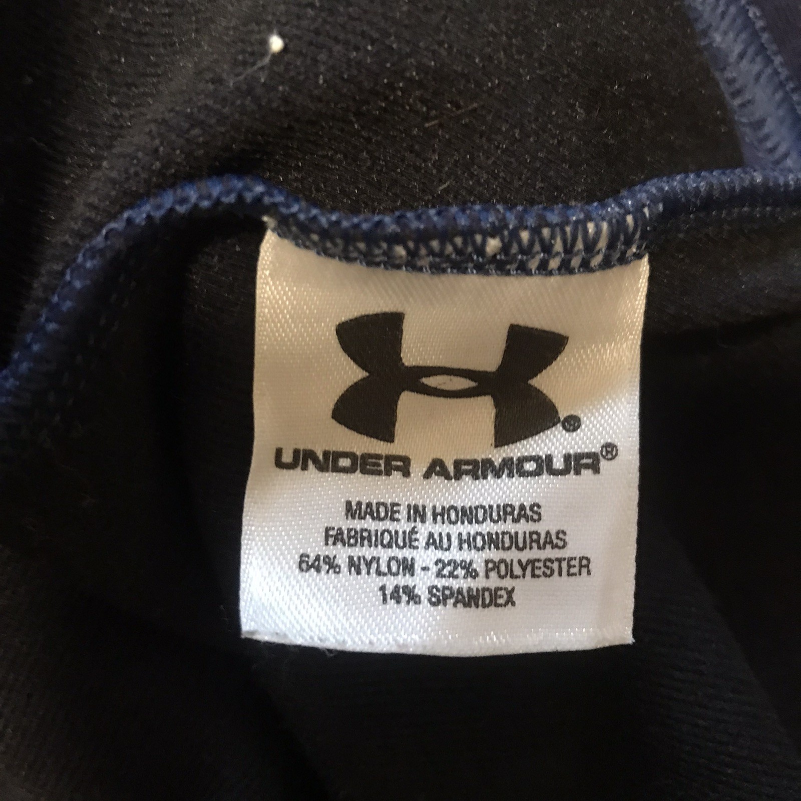 Under Armour Shirt Men XL Blue Gaiter Mock Neck Fitted Coldgear Logo Base Layer