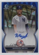 2023 Bowman Chrome Prospect Blue RayWave Refractor 93/150 Brandon Mayea Auto 4k8
