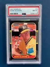 1987 Donruss 46 Mark Mcgwire Psa 8 1987 Donruss 46 Mark Mcgwire Psa 8