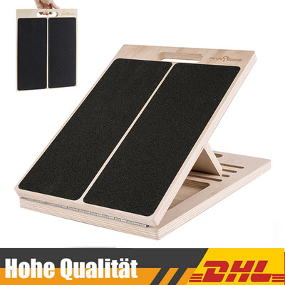 Wadendehner Schrägbrett Holz Slant Board mit 5 Winkeln Mobility Balance Board