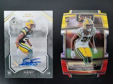 2021 Panini Playoff Eric Stokes Auto RC #253 Packers W/ Die-Cut Select #88