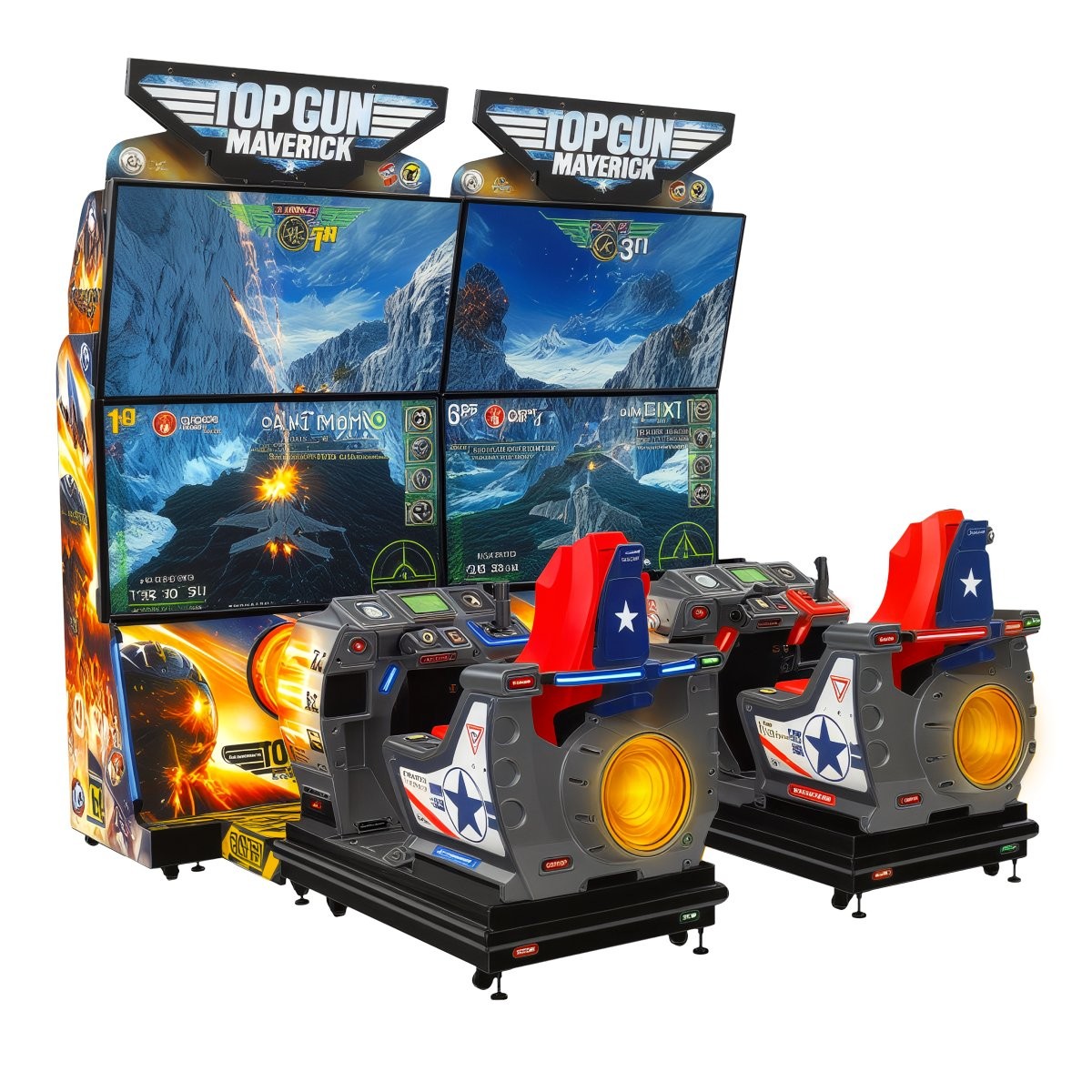 Raw Thrills Top Gun Maverick Flying Driving Simulator Arcade Game