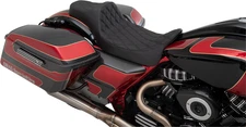 Drag Specialties - 0801-1260 - Predator III Seat - Extended - Double Diamond - B